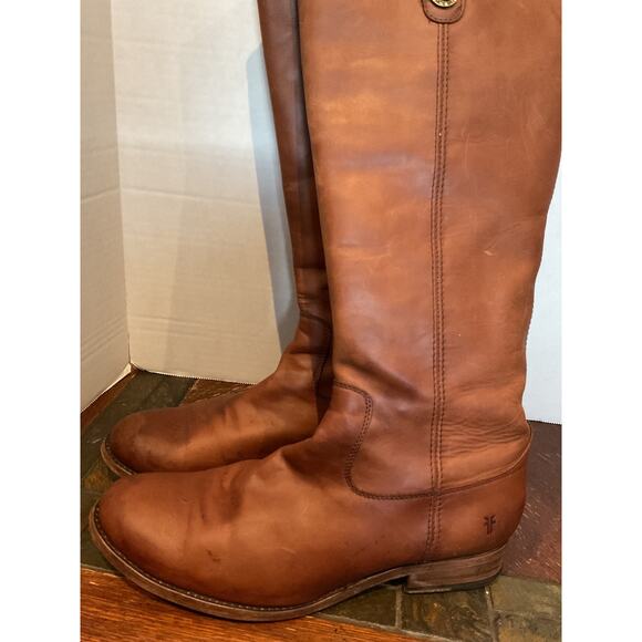 Frye - Melissa - Riding/Moto Boots - Cognac Tan -8B - Picture 7 of 13